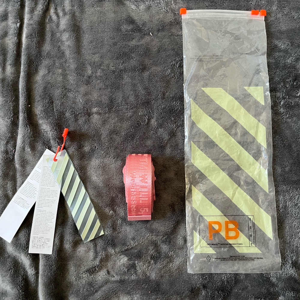 Off white Industrial Belt